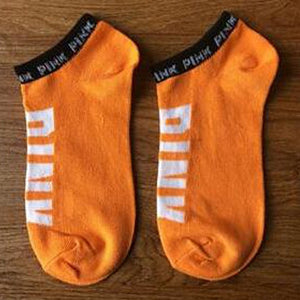 Hot Motion Socks PINK Socks New Unisex Cotton Mix Random  Harajuku Creative Happy Casual Sports Short Ankle Pink Letters Socks